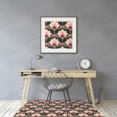 Alfombra silla ordenador Patrón floral