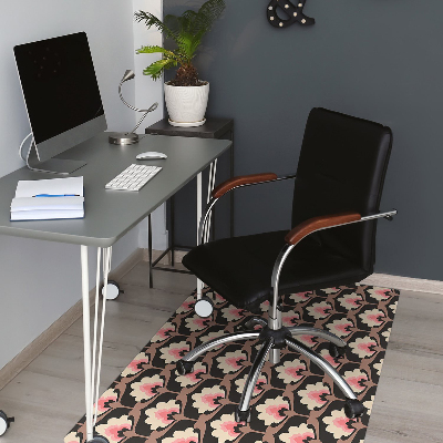 Alfombra silla ordenador Patrón floral