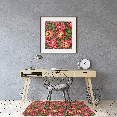 Alfombra silla ordenador Flores geométricas