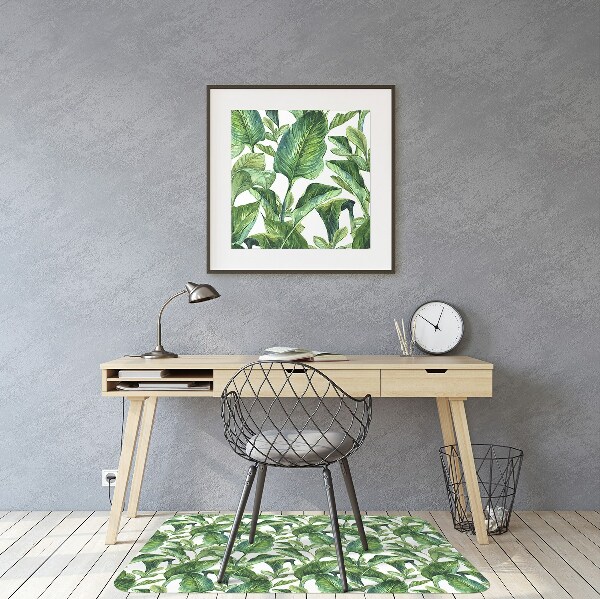 Alfombrilla para silla de escritorio Hojas tropicales