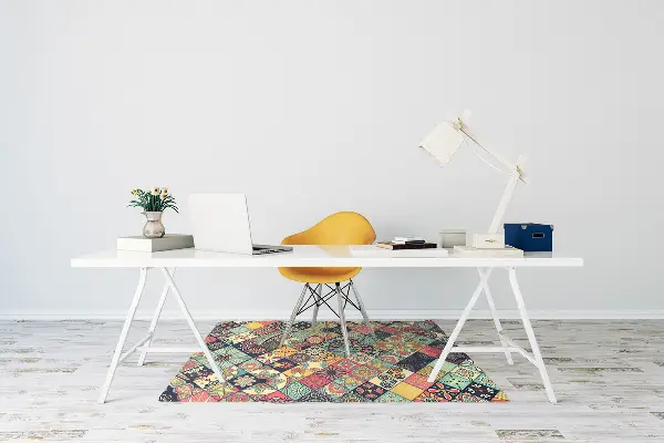Alfombra silla ordenador Mosaico étnico