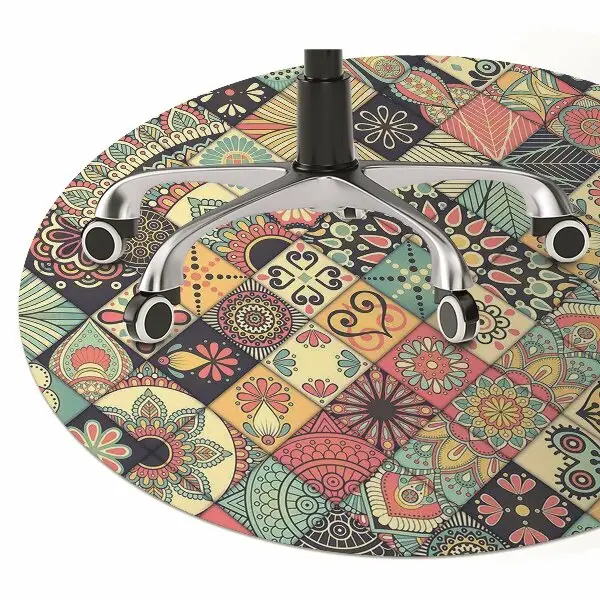 Alfombra silla ordenador Mosaico étnico