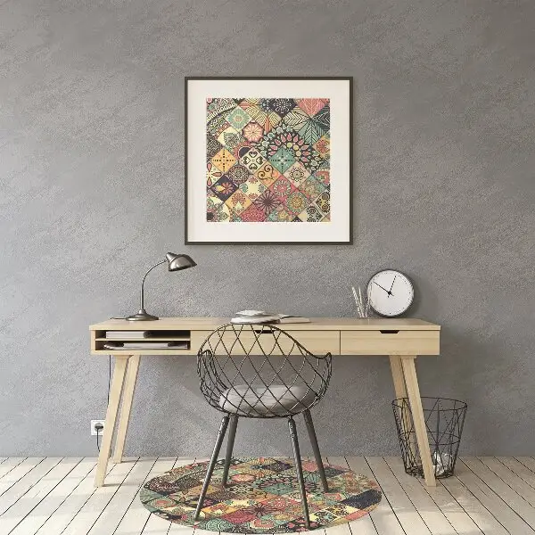 Alfombra silla ordenador Mosaico étnico