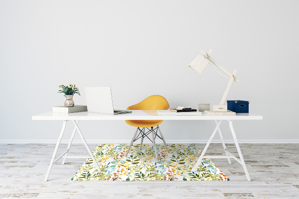 Alfombra silla ordenador Flores boho