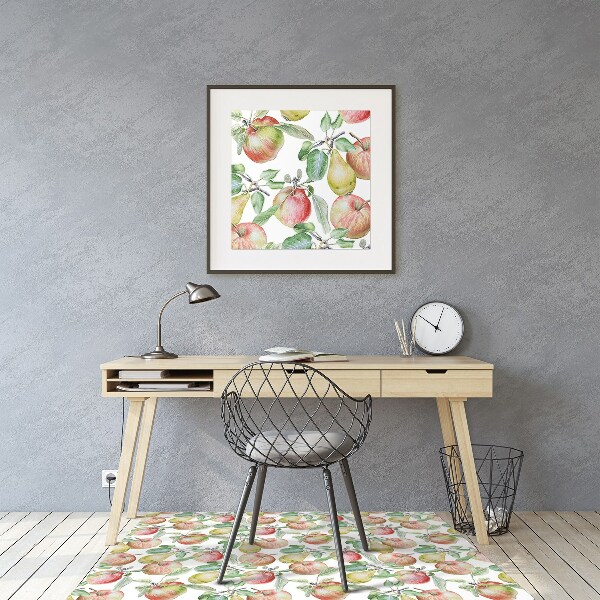 Alfombra silla ordenador Manzanas y peras