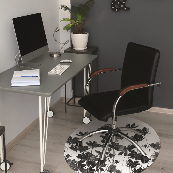 Alfombra para silla de escritorio Prado negro