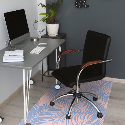 Alfombrilla para silla de escritorio Hojas azules