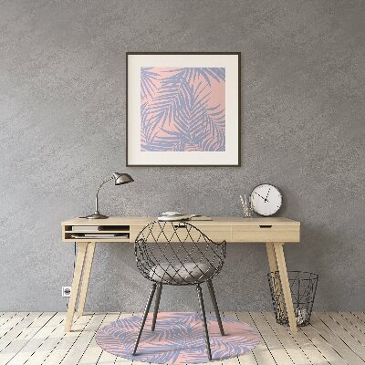 Alfombrilla para silla de escritorio Hojas azules
