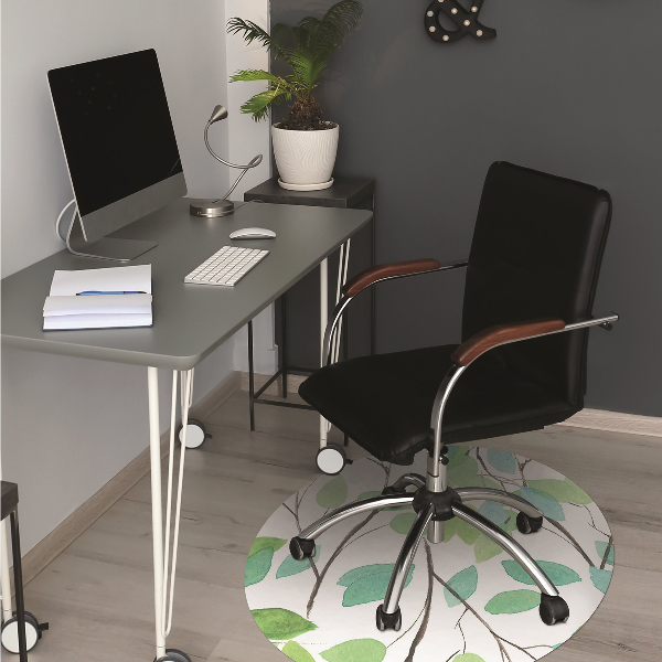 Alfombra para silla de escritorio Ramas verdes