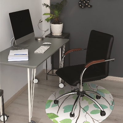 Alfombra para silla de escritorio Ramas verdes