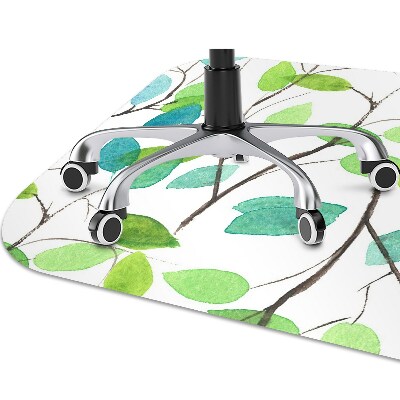 Alfombra para silla de escritorio Ramas verdes