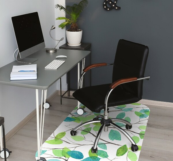 Alfombra para silla de escritorio Ramas verdes