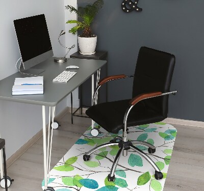 Alfombra para silla de escritorio Ramas verdes