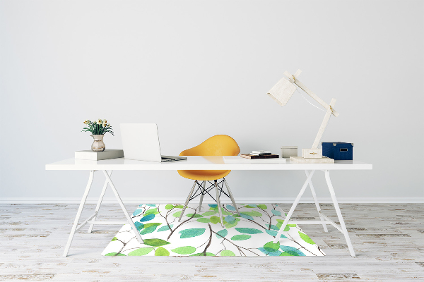 Alfombra para silla de escritorio Ramas verdes