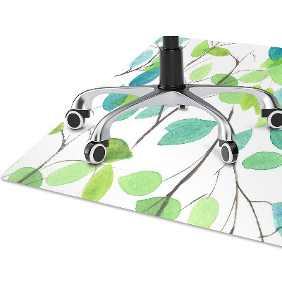 Alfombra para silla de escritorio Ramas verdes