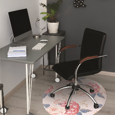 Alfombrilla para silla de escritorio Hortensias