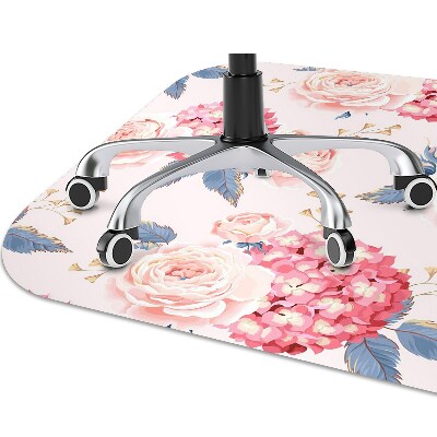 Alfombrilla para silla de escritorio Hortensias