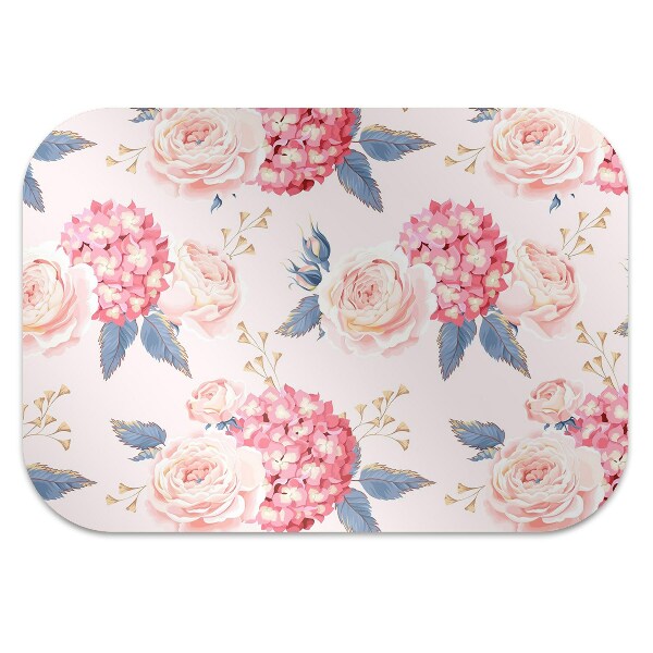 Alfombrilla para silla de escritorio Hortensias