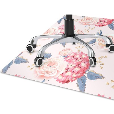 Alfombrilla para silla de escritorio Hortensias