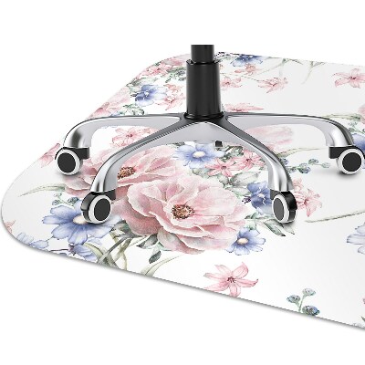 Alfombra protectora suelo para silla Bouquet delicado