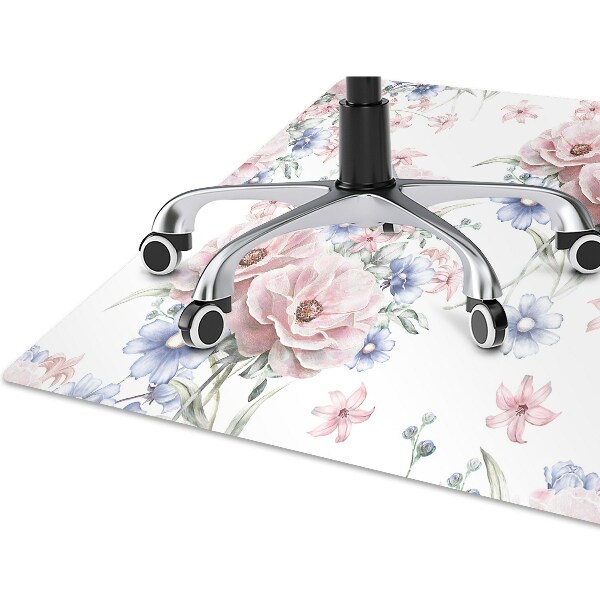 Alfombra protectora suelo para silla Bouquet delicado