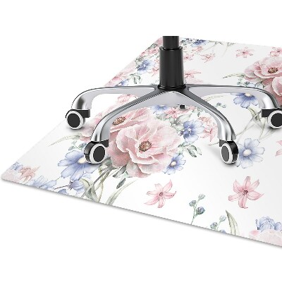 Alfombra protectora suelo para silla Bouquet delicado
