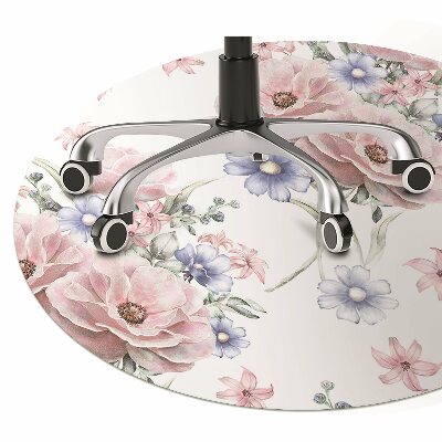 Alfombra protectora suelo para silla Bouquet delicado