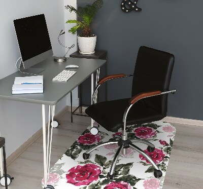 Alfombra silla escritorio Rosas pintadas