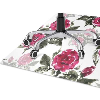 Alfombra silla escritorio Rosas pintadas