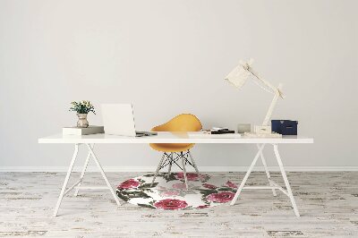 Alfombra silla escritorio Rosas pintadas