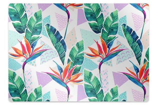Alfombra para silla de escritorio Flora tropical