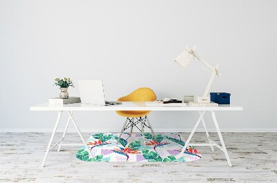 Alfombra para silla de escritorio Flora tropical