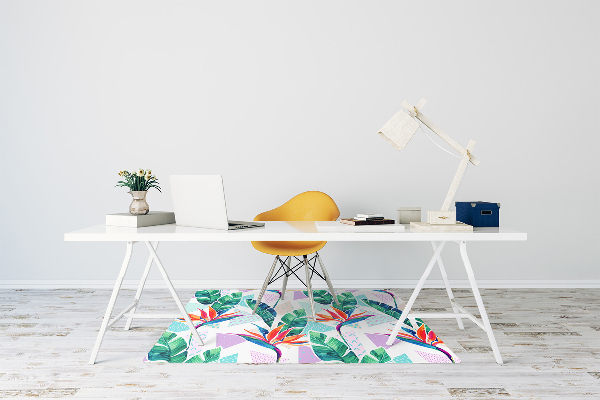Alfombra para silla de escritorio Flora tropical