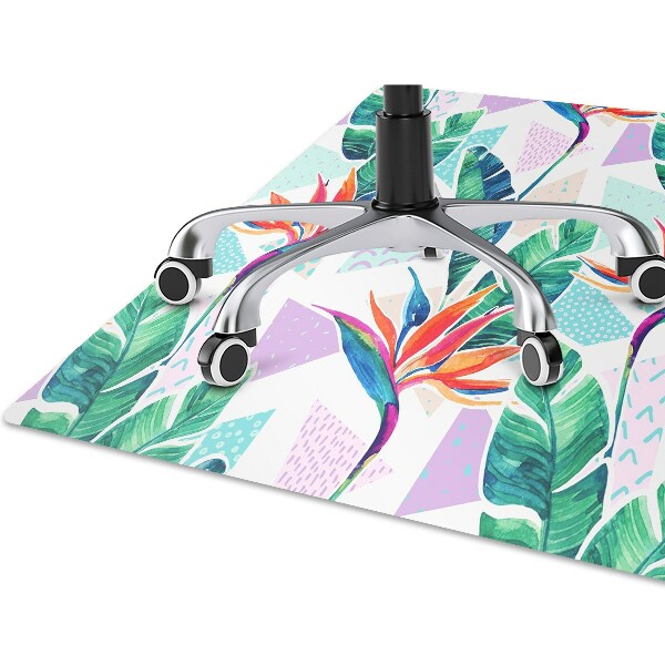 Alfombra para silla de escritorio Flora tropical