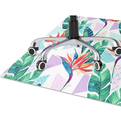 Alfombra para silla de escritorio Flora tropical