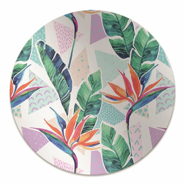 Alfombra para silla de escritorio Flora tropical