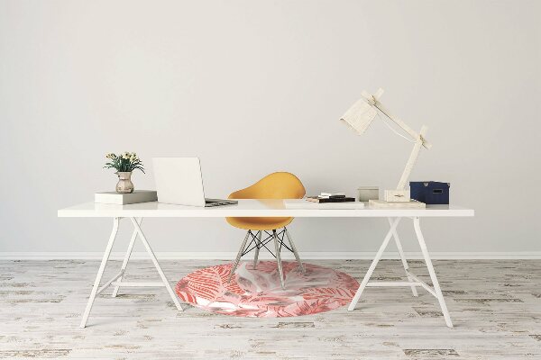 Alfombra para silla de escritorio Jungla rosa