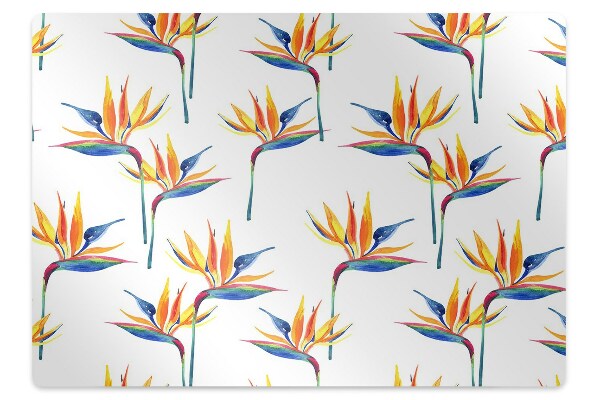 Alfombra silla ordenador Flores coloridas