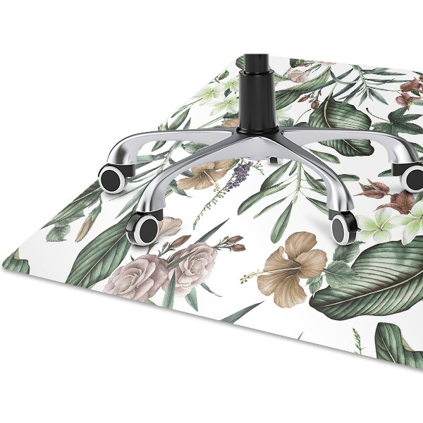Alfombra silla ordenador Flores de primavera