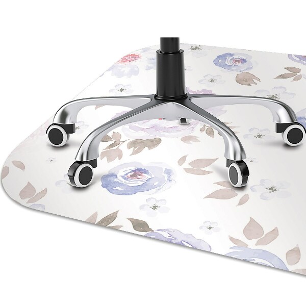 Alfombra silla ordenador Flores pastel
