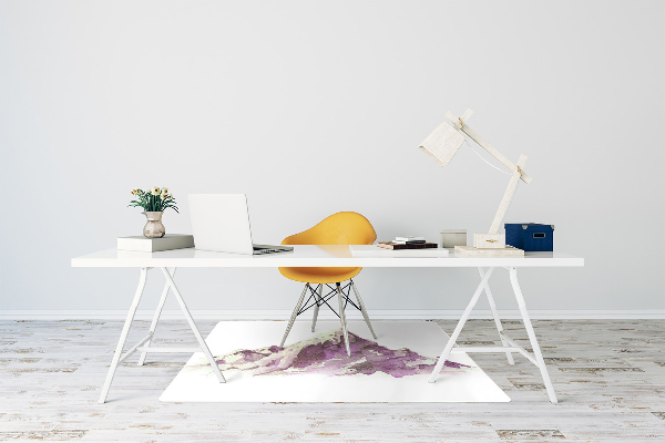 Alfombra para silla de escritorio Montañas de invierno