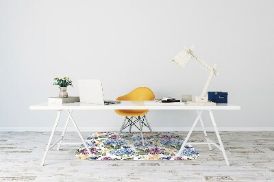 Alfombra silla ordenador Flores retro