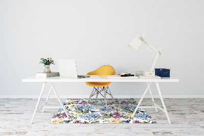 Alfombra silla ordenador Flores retro