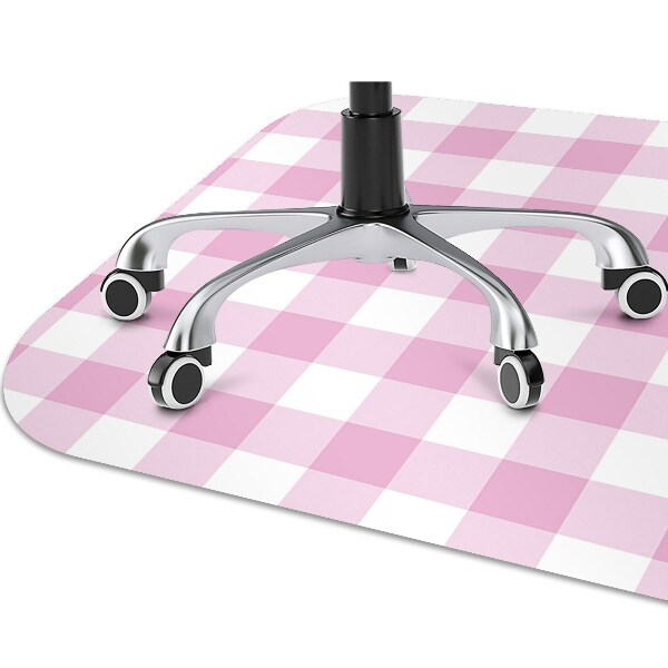 Alfombra silla ordenador Rejilla rosa