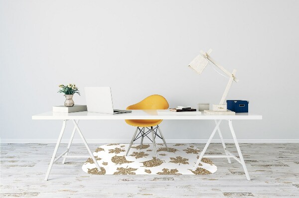 Alfombra para silla de escritorio Hojas y búhos