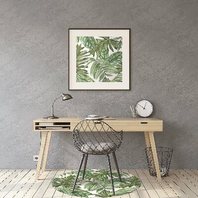 Alfombra para silla de escritorio Hojas de la jungla