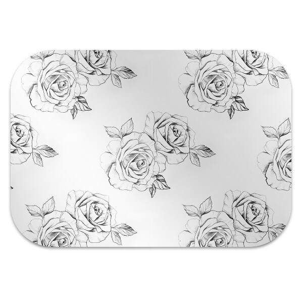 Alfombra para silla de escritorio Rosas