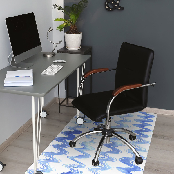 Alfombra para silla de escritorio Olas de acuarela