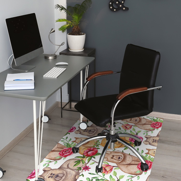 Alfombra para silla de escritorio Chow chow dogs