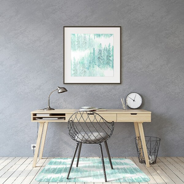 Alfombrilla para silla de escritorio Bosque pintado